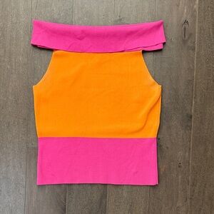 Vibrant Orange and Pink Tank Top